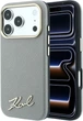 Etui plecki Karl Lagerfeld Saffiano Small Script Metal Logo MagSafe do Apple iPhone 17 Pro Max / 18 Pro Max Beige (KLHMP18X6PWSKSE) - obraz 1