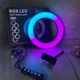 Набор блогера Кольцевая светодиодная лампа RGB LED RING MJ20 20 см + штатив 2.1 м (2208) - изображение 8