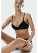 Бюстгальтер женский H&M черный хлопковый мягкий без косточек с формованными чашками 80B (1208310) - изображение 1