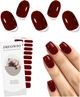 Полузатвердевшие гелевые наклейки-полоски для маникюра JMEOWIO Semi Cured Gel Strips Nail Art Sticker Wrap (Wine Red/Вино-красный - изображение 1