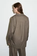 Сорочка жіноча COS open-collar wool-blend shirt 1294811001 Eur 36 Коричневий - зображення 5