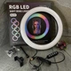 Кільцева світлодіодна лампа RGB LED RING MJ33 33 см з кріпленням для телефону (981723732ZZ) - зображення 2