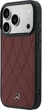 Etui plecki Mercedes-Benz Leather with Crossed Lines MagSafe do Apple iPhone 17 Pro / 18 Pro Burgundy (MEHMP18L25PSECLR) - obraz 2