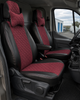 Чехлы на сиденья FIAT Tipo (II) (Фиат Типо II), универсальные, экокожа + алькантара, комплект, бордовые - изображение 7