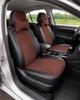 Чехлы на сиденья FIAT Tipo (II) (Фиат Типо II), универсальные, экокожа + алькантара, комплект, коричневые - изображение 9