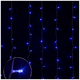 Гирлянда штора светодиодная 300LED 3x3м 8 режимов синий прозрачный шнур для внутреннего использования SQ-27304 - изображение 5