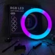 Кольцевая светодиодная лампа RGB LED RING MJ26 26 см с держателем телефона (2209) - изображение 8