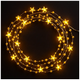Светодиодная гирлянда 20LED 2м на батарейках теплый белый для декора с золотыми бусинами и звездочками SQ-28798 - изображение 2