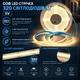 Світлодіодна LED COB стрічка 3 метри, 320 LED на метр із сенсорною кнопкою USB 5V з регулюванням яскравості, білий теплий, світильник для підсвічування, живлення від павербанку, 3000K - зображення 6