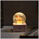 Новогодний снежный шар 8 5 см LED подсветка музыкальный USB батарейки AA розовый SQ-28360 - изображение 4