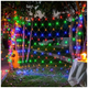 Гирлянда сетка светодиодная 1,2x1,2м 100LED 220V 8 режимов мультиколор прозрачный шнур SQ-27289 - изображение 8