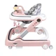 Детские ходунки Kidoro LH-803 Pink с функцией «Первые шаги», музыкальной панелью, подсветкой и баскетбольным кольцом - изображение 4