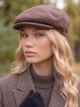 Женский кепи, кепка хулиганка Hector Cashmere кашемировая коричневая (шоколад) - изображение 1