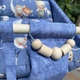 Дитяча гойдалка Джинс 2 в 1 "Звірята на місяці", гойдалка для немовлят, дерев'яна гойдалка, колиска - зображення 3