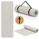 Килимок спортивний Actiget TPE 183 x 61 x 0.6 см для йоги та фітнесу ACT0025 Biege/Grey - зображення 15