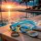Очки для плавания Aquaget детские AQ0014 Sky Blue - изображение 4