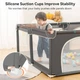 Дитячий ігровий манеж Comomy Play Fence HN-669, темно-сірий, 99×21×24 см - зображення 2