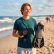 Набор для снорклинга Aquaget маска с трубкой и ласты AQ0008 Black/Grey - изображение 5