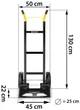 Wózek transportowy Humberg składany taczkowy młynarka magazynowy 250 kg HM-516  - obraz 3