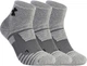 Носки Under Armour 25510202 мужские короткие хлопковые нескользящие, серые, 3 пары, размер L - изображение 1