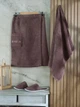 Набір чоловічий для лазні та сауни з 3-х предметів Amore Home Collection Коричневий - зображення 6