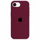 Чехол Fiji Silicone Case для Apple iPhone 16e бампер накладка Soft Touch с микрофиброй Maroon - изображение 1
