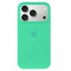Чехол Fiji Silicone Case для Apple iPhone 17 Pro бампер накладка Soft Touch с микрофиброй Spearmint - изображение 1