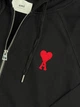 Кофта Зіп Худі Ami Paris на замку Чорний S (AMI-ZIP-HOODIE-BL-S) - зображення 3