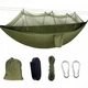 Туристический гамак Travel Hammock с москитной сеткой – подвесной гамак для кемпинга и отдыха Хаки. - изображение 2