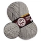 Madame Tricote Paris Merino Gold, Светло-серый №007 – тонкая полушерстяная пряжа 100 г / 400 м, 49% шерсть мериноса / 51% акрил, для свитеров, шарфов - изображение 1