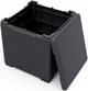 Садовый ящик-столик Keter Vigo Storage Box 37х37х37 см под ротанг, графитовый - изображение 5