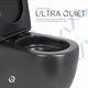 Унитаз-компакт Qtap Robin Ultra Quiet безободковый, сиденье Soft-close, черный матовый - изображение 5