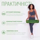 Коврик для йоги и фитнеса ProDobro TPE+TC двухслойный 183х61 см 6 мм с чехлом, зеленый - изображение 2