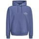 Худі JORCHAMBERI TYPO SWEAT HOOD Jack & Jones 12303031-Crown Blue XL Фіолетовий (5715913260308) - изображение 7