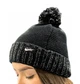 Шапка Nike Sportswear Women's Pom Beanie ONE SIZE Чорний DO8199-010 - изображение 2