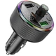 FM модулятор Hoco E82 Guerrero с автозарядкой PD 30W QC 3.0 2xUSB Type-C LED дисплей чёрный - изображение 1