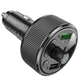 FM модулятор Hoco E82 Guerrero с автозарядкой PD 30W QC 3.0 2xUSB Type-C LED дисплей чёрный - изображение 2