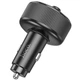 FM модулятор Hoco E82 Guerrero с автозарядкой PD 30W QC 3.0 2xUSB Type-C LED дисплей чёрный - изображение 5