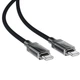 Кабель Acefast C12-03 Type-C — Type-C 60W, 1.2 м, плетений, чорний - зображення 3