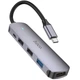 Хаб-перехідник Hoco HB27 Type-C на HDMI USB 3.0 PD 2xUSB 2.0 4K 30Hz сірий - зображення 4