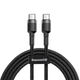 Кабель Baseus Cafule Type-C — Type-C PD 60W 3A 2 м в нейлоновой оплетке - изображение 1