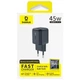 Сетевое зарядное устройство Baseus EnerFill FN22 Fast Charger PD45W (1USB-C) (E01233) (Cosmic Black) (260677) - изображение 2
