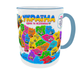 Кружка (чашка) с принтом карта Украины | патриотическая | серия Map of Ukraine | Керамическая 330 мл |голубая ручка - изображение 1