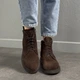 Женские зимние ботинки из натуральной замши ITstyle Коричневый 38 24.5 см (031-АМ) - изображение 4