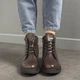 Женские зимние ботинки из натуральной кожи ITstyle Шоколадные 41 27 см (031-АМ) - изображение 6