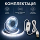 Світлодіодна LED COB стрічка 5 метрів з датчиком-сканером USB на помах руки, білий холодний, світильник з регулюванням яскравості, 6000K - зображення 2