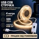 Світлодіодна LED COB стрічка 4 метри з датчиком-сканером USB на помах руки, білий теплий, світильник з регулюванням яскравості, 3000K - зображення 1