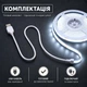 Светодиодная LED COB лента 3 метра с USB 5V, белый холодный, cветильник для подсветки, питание от павербанка 5 вольт, 320 светодиодов на метр, 6000K - изображение 2