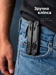Мультитул Multi Tool MQ071 28 в 1, універсальний багатофункціональний кишеньковий мультиінструмент, складаний туристичний ніж з плоскогубцями, кусачками, пилкою, ножицями, викрутками, 11 бітами, 2 лезами та чохлом 548854527 - зображення 2