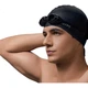 Плавательная шапочка TOSWIM для мужчин и женщин, не сдавливающая длинные волосы, водонепроницаемая, с защитой ушей, силиконовая, цвет Ink Fish Black, большие размеры. - изображение 1